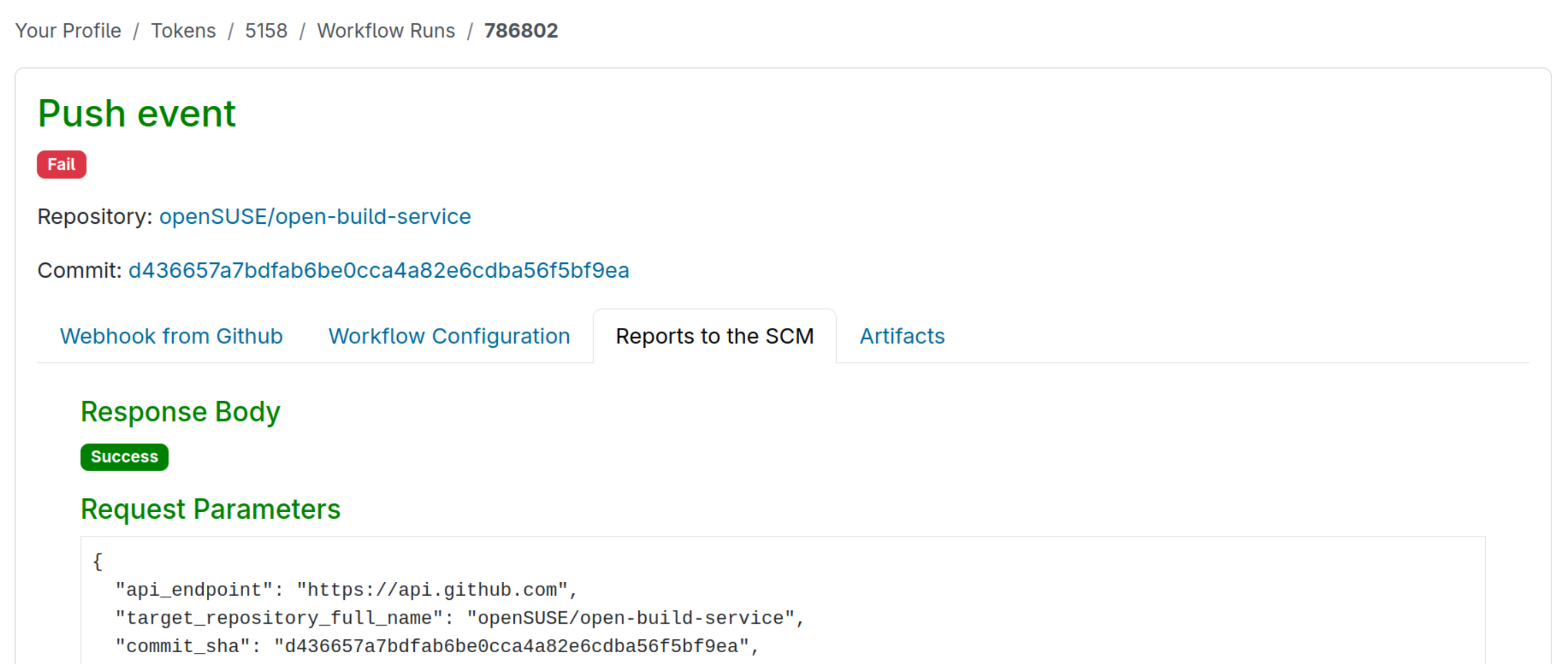 Reports to the SCM Tab Reports to the SCM Tab