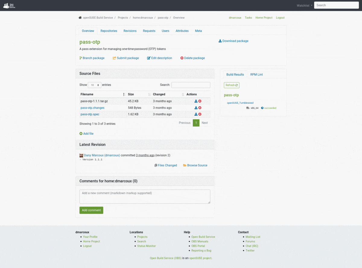 Comparison between new and old user interface of the package overview page