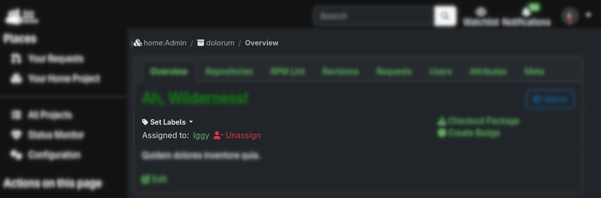 Unassign user to package