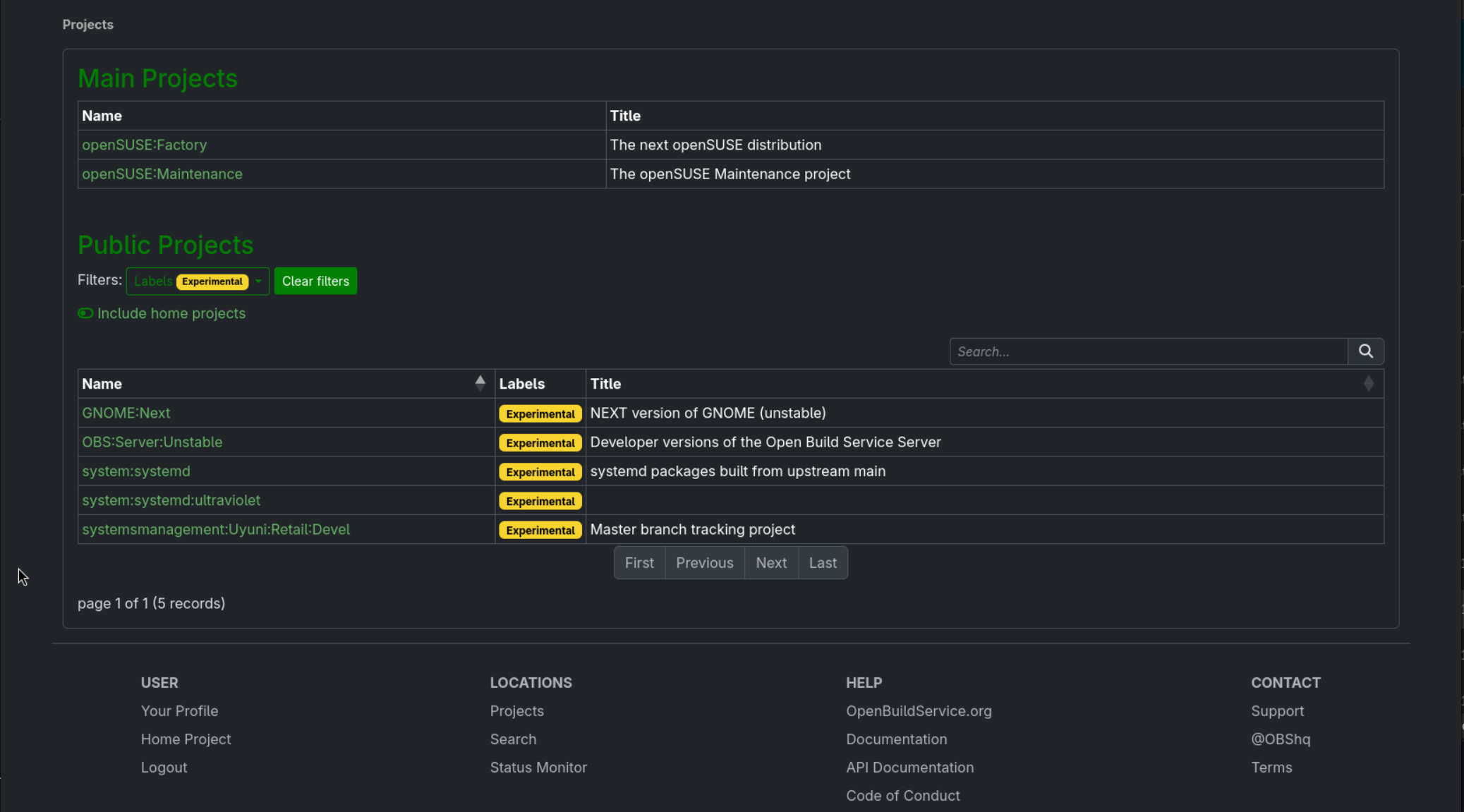Filter by Label on the projects list